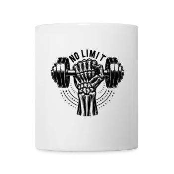 keine Grenze hartes Workout Bodybuilding Hantel - Tasse - Weiß - Vorne