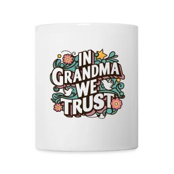 Nous faisons confiance à grand-mère, notre meilleure grand-mère - Mug blanc - blanc - Devant