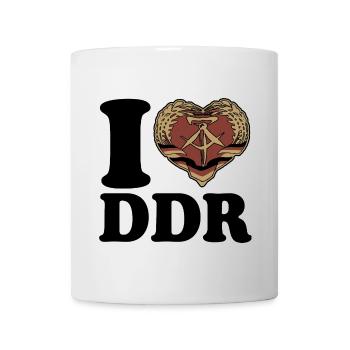 I Love DDR - Herz - Ostalgie - Tasse - Weiß - Vorne