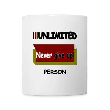 Never give up - Tasse - Weiß - Vorne