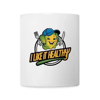 Healthy, vegan, vegetarian, live - Mug - white - Front