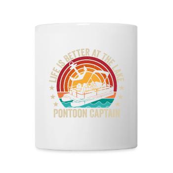 Pontonkapitän - Das Leben am See ist besser - Tasse - Weiß - Vorne