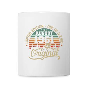 August 1961 Geburtstagsgeschenk - geboren im August 1961 - Tasse - Weiß - Vorne