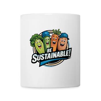Durabilité Les drôles de légumes sont heureux pour les légumes - Mug blanc - blanc - Devant