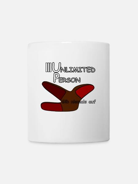 Gib niemals auf - Tasse - Weiß