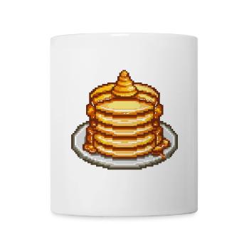 Icône de pixel de crêpe - Mug blanc - blanc - Devant
