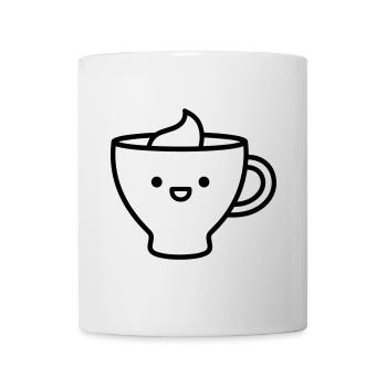 Kaffeebecher - Tasse - Weiß - Vorne