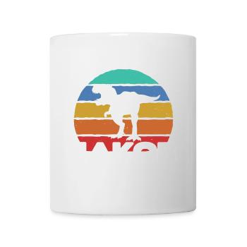 JAKOB - Beautiful boy name with dinosaur - Mug - white - Front
