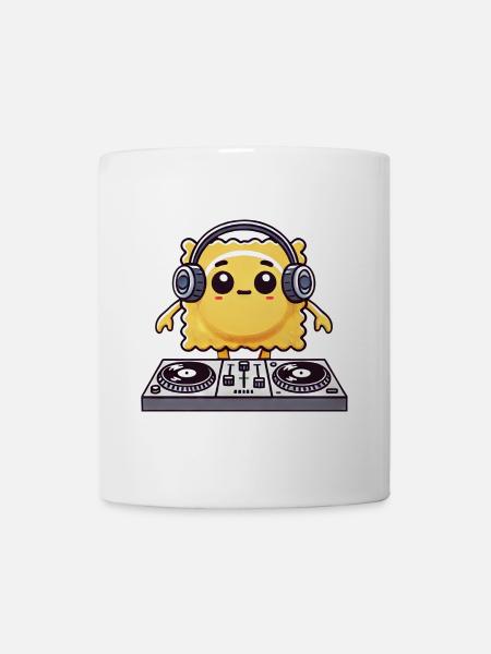 Raviolis DJ Techno Musique Raver Disco Musicien Danse - Mug blanc - blanc