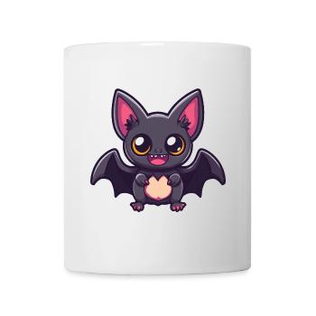 Fledermaus Halloween Lustig Comic - Tasse - Weiß - Vorne
