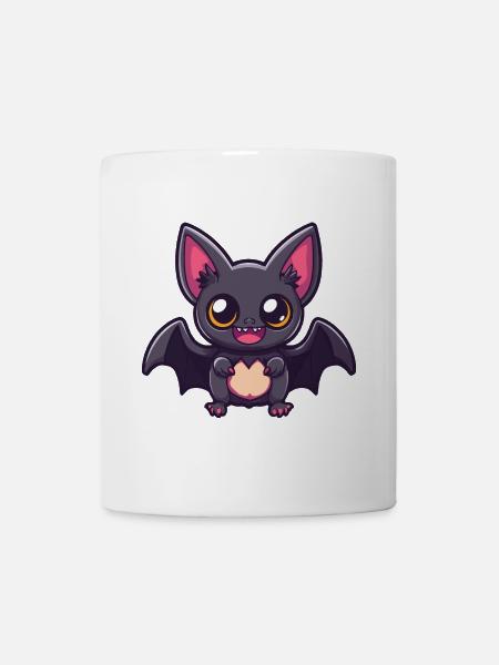 Fledermaus Halloween Lustig Comic - Tasse - Weiß