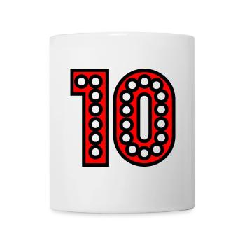 10. 10 YEARS. 10th ANNIVERSARY. 10 YEAR ANNIVERSARY. - Mug - white - Front