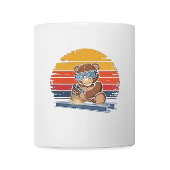 Teddybär Schweißer schweißen Stahlbau Metallbau - Tasse - Weiß - Vorne