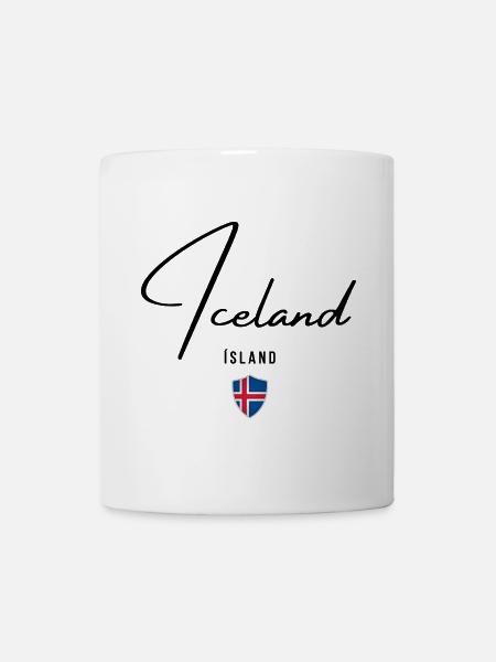 Drapeau de l’Islande, fierté islandaise - Mug blanc - blanc