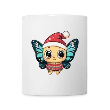 Schmetterling Weihnachten - Tasse - Weiß - Vorne