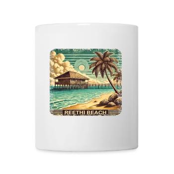 Reethi Beach Maldives Retro Summer Grunge Beach - Mug - white - Front