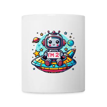 Ich bin 2 Jahre zweiter Geburtstag - Tasse - Weiß - Vorne