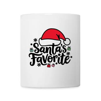 Le chapeau de Père Noël préféré du Père Noël - Mug blanc - blanc - Devant