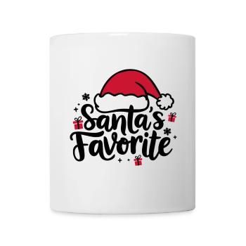 Le chapeau de Père Noël préféré du Père Noël - Mug blanc - blanc - Devant