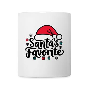 Le chapeau de Père Noël préféré du Père Noël - Mug blanc - blanc - Devant