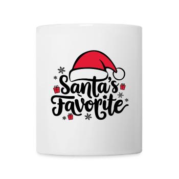 Le chapeau de Père Noël préféré du Père Noël - Mug blanc - blanc - Devant
