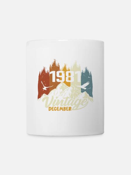 Cadeau d’anniversaire né en décembre 1981 - Mug blanc - blanc