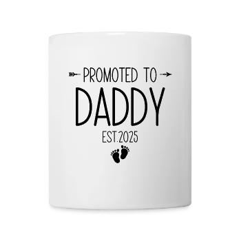 Promu au rang de papa est. 2025 - Mug blanc - blanc - Devant