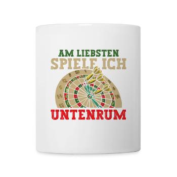 Dart Dartspielen Dartscheibe - Tasse - Weiß - Vorne