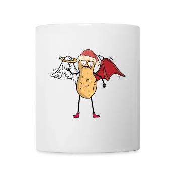 cacahuète divin diable noël noël père noël - Mug blanc - blanc - Devant
