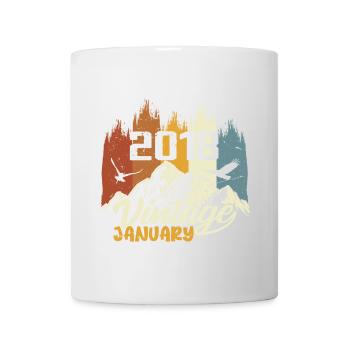 Anniversaire Janvier 2018 - Cadeau Janvier 2018 - Mug blanc - blanc - Devant