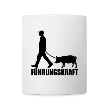 Schwein - Führungskraft - Landwirtschaft Geschenk - Tasse - Weiß - Vorne