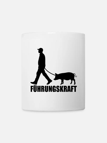 Schwein - Führungskraft - Landwirtschaft Geschenk - Tasse - Weiß