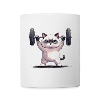 Gym Bodybuilding Cat - Mug - white - Front
