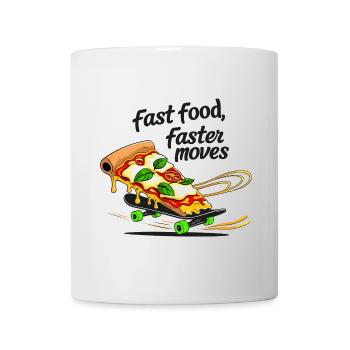 Pizza on Skateboard – Fast Moves - Mug - white - Front