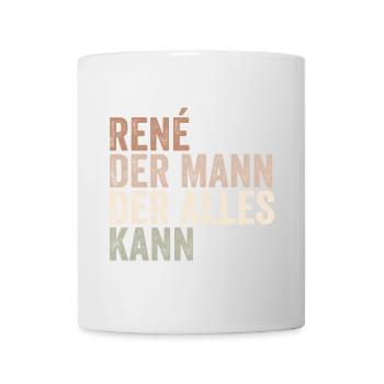 René L’homme qui sait tout Prénom René - Mug blanc - blanc - Devant