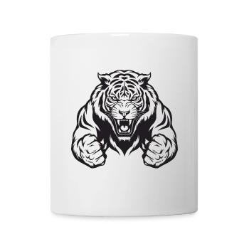 Tiger Gym Bodybuilding Muskeln - Tasse - Weiß - Vorne