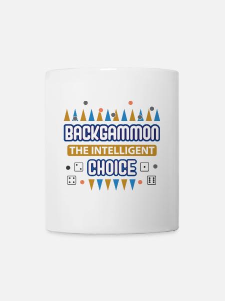 Backgammon Spiel - Tasse - Weiß