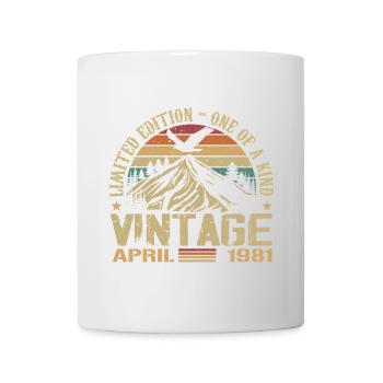 April 1981 Jubiläum April 1981 Geschenk 1981 - Tasse - Weiß - Vorne