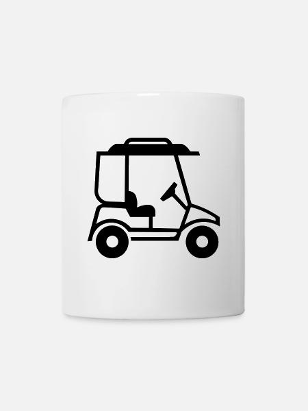 Golfwagen - Tasse - Weiß