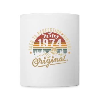 Juillet 1974 Juillet 1974 Anniversaire Juillet 1974 - Mug blanc - blanc - Devant