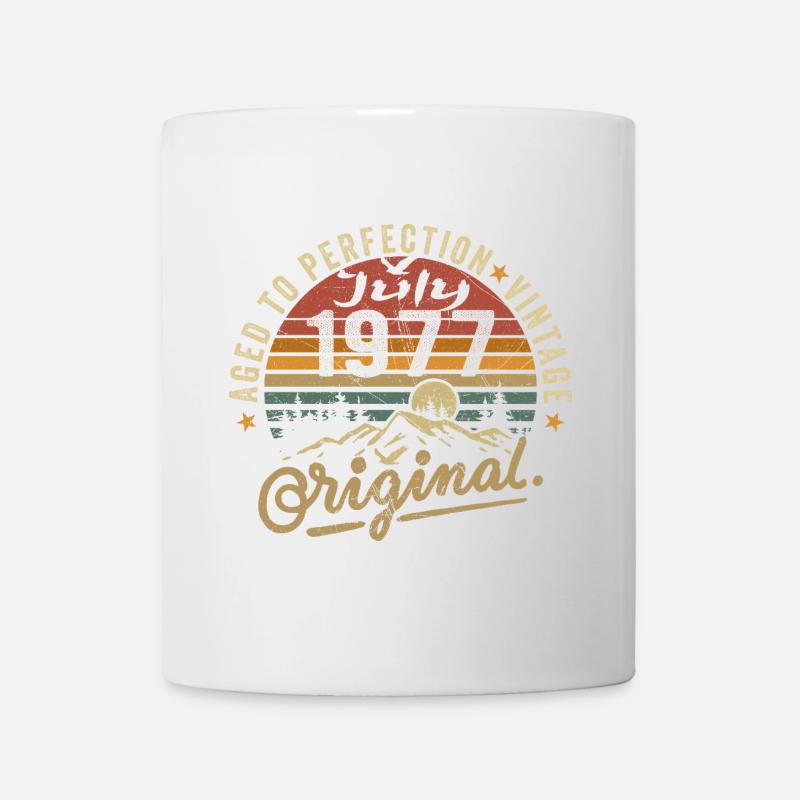 Juli 1977 July 1977 Geburtstag juli 1977 - Tasse - Weiß