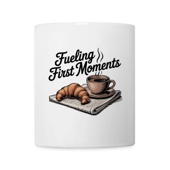 Fueling First Moments – Coffee & Croissant - Mug - white - Front