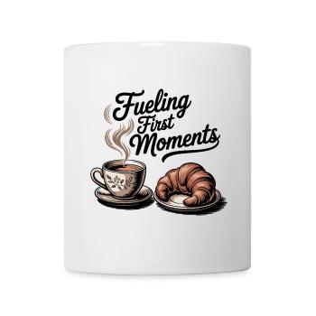 Fueling First Moments – Coffee & Croissant - Tasse - Weiß - Vorne