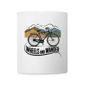 Wheels & Wander – Bergabenteuer - Tasse - Weiß - Vorne