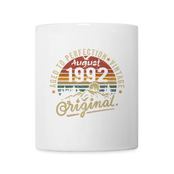 Anniversaire 1992 Millésime Août 1992 Cadeau 1992 - Mug blanc - blanc - Devant