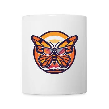 Papillon Bande dessinée cool - Mug blanc - blanc - Devant