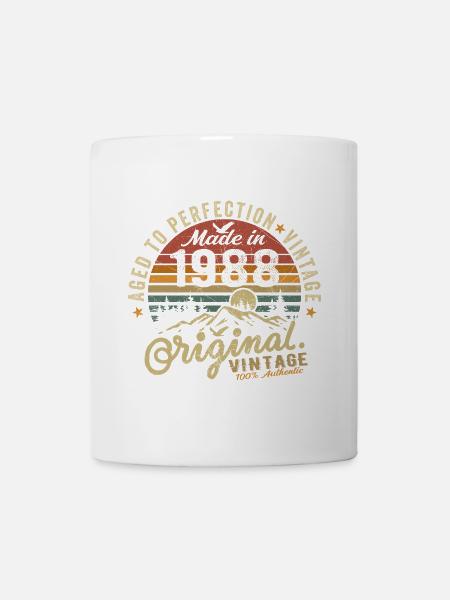 1988 Jahrgang Geburtstag Geburtsjahr 1988 Geschenk - Tasse - Weiß