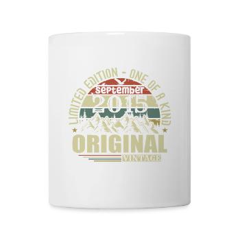 Septembre 2015 Millésime Septembre 2015 Anniversaire - Mug blanc - blanc - Devant