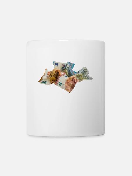 Euro-Geldscheine - Tasse - Weiß