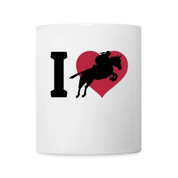 I love Springreiten - Tasse - Weiß - Vorne